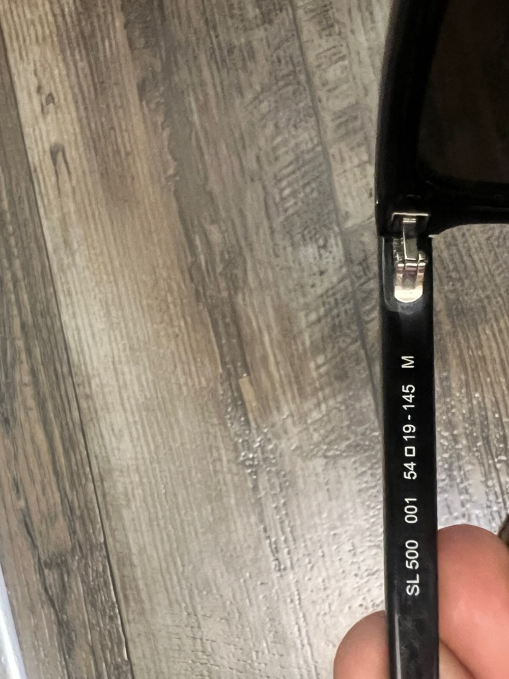 REAL MENS Saint Laurent YSL Glossy Black Rectangular Sunglasses with Case - Picture 8 of 8